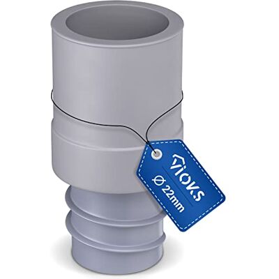 VIOKS Aansluiting voor afvoerslang Van rubber Met eindstuk Ø 22 mm Voor afvoerslang met diameter 19 mm Ideaal voor wasmachine en vaatwasser VIOKS Aansluiting voor afvoerslang Van rubber Met eindstuk Ø 22 mm Voor afvoerslang met diameter 19 mm Ideaal voor wasmachine en vaatwasser