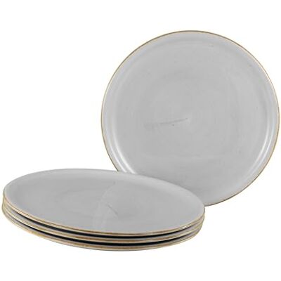 Creatable , 34038 Serie Vintage Nature Stein, 4-delige set pizzaborden van porselein voor 4 personen, vaatwasser- en magnetronbestendig, Made in Europe Creatable , 34038 Serie Vintage Nature Stein, 4-delige set pizzaborden van porselein voor 4 personen, vaatwasser- en magnetronbestendig, Made in Europe