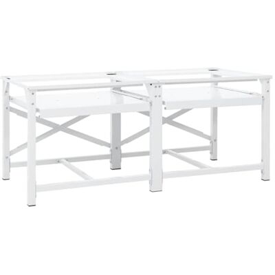 vidaXL Dubbele sokkel voor wasmachine schuifplanken wit wasmachine sokkel wasmachine droger platform wasmachine verhoging vidaXL Dubbele sokkel voor wasmachine schuifplanken wit wasmachine sokkel wasmachine droger platform wasmachine verhoging