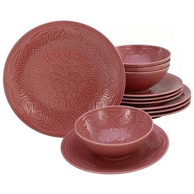 Creatable , 21629 Serie Orient Mandala, set van 12 porseleinen borden, vaatwasser- en magnetronbestendig, gemaakt in Europa Creatable , 21629 Serie Orient Mandala, set van 12 porseleinen borden, vaatwasser- en magnetronbestendig, gemaakt in Europa