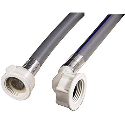 Xavax Koudwatertoevoerslang (voor wasmachine, vaatwasser, alle gangbare merken Miele, Bosch, Beko, Siemens, Bauknecht, AEG, Gorenje, 3,5 meter, 1 stuk) grijs/wit Xavax Koudwatertoevoerslang (voor wasmachine, vaatwasser, alle gangbare merken Miele, Bosch, Beko, Siemens, Bauknecht, AEG, Gorenje, 3,5 meter, 1 stuk) grijs/wit
