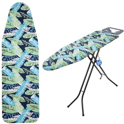KADAX Universele strijkplankovertrek met trekkoord, strijkplankovertrek voor stoomstrijkijzer, vervangende hoes met sponsvulling (vellen 148 x 52 cm) KADAX Universele strijkplankovertrek met trekkoord, strijkplankovertrek voor stoomstrijkijzer, vervangende hoes met sponsvulling (vellen 148 x 52 cm)