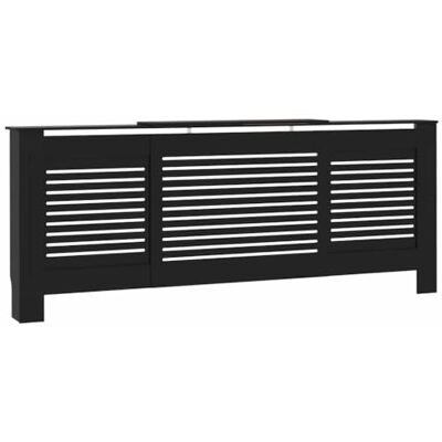 vidaXL Radiatorbekleding MDF zwart 205 cm vidaXL Radiatorbekleding MDF zwart 205 cm