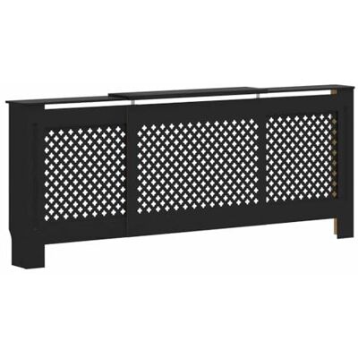 vidaXL Radiatorbekleding, radiatorafdekking, radiatorhoes, woonkamer, slaapkamer, woonkamer, huis, binnen, MDF, zwart, 205 cm vidaXL Radiatorbekleding, radiatorafdekking, radiatorhoes, woonkamer, slaapkamer, woonkamer, huis, binnen, MDF, zwart, 205 cm