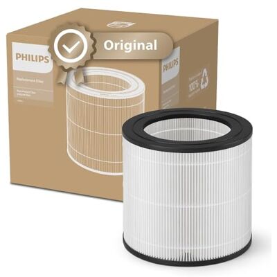 Philips Originele vervangingsfilter voor luchtreiniger AC0650 en AC0651/10, NanoProtect HEPA, 12 maanden, levenslange indicator, zwart/wit (FY0611/30) Philips Originele vervangingsfilter voor luchtreiniger AC0650 en AC0651/10, NanoProtect HEPA, 12 maanden, levenslange indicator, zwart/wit (FY0611/30)