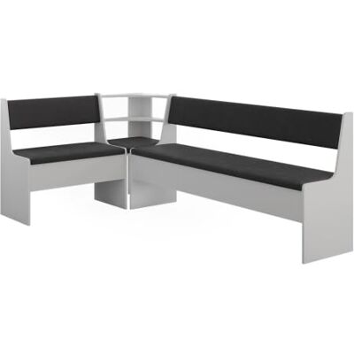 Vicco Hoekbankgroep "Roman", wit, 120,1 x 210,1 cm Ideaal voor ruimtebesparende hoekinrichtingen in de eetkamer Vicco Hoekbankgroep "Roman", wit, 120,1 x 210,1 cm Ideaal voor ruimtebesparende hoekinrichtingen in de eetkamer