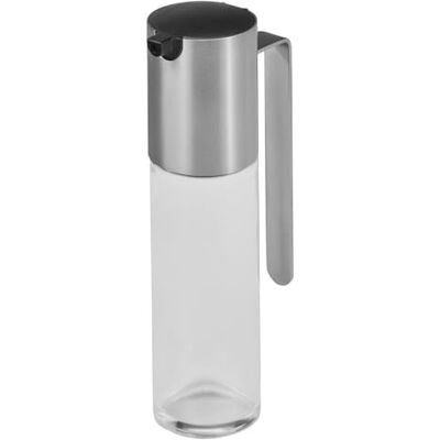 WMF Basic azijnoliedispenser, 120 ml, olie- en azijndispenser met aromadeksel, retouropening, glazen container, Cromargan roestvrij staal mat WMF Basic azijnoliedispenser, 120 ml, olie- en azijndispenser met aromadeksel, retouropening, glazen container, Cromargan roestvrij staal mat