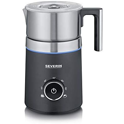 Severin Spuma 700 melkopschuimer, inductie-melkopschuimer 500 W, elektrische melkopschuimer, chocolademachine, 700 ml, instelbare temperatuur, roestvrij staal/zwart, SM 3586 Severin Spuma 700 melkopschuimer, inductie-melkopschuimer 500 W, elektrische melkopschuimer, chocolademachine, 700 ml, instelbare temperatuur, roestvrij staal/zwart, SM 3586