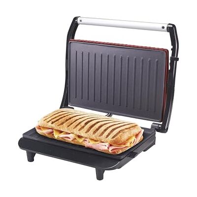BEPER P101TOS002 Toasteur Sandwichmachine, 850 W, anti-aanbaklaag, thermo-isolerende handgreep, rood BEPER P101TOS002 Toasteur Sandwichmachine, 850 W, anti-aanbaklaag, thermo-isolerende handgreep, rood