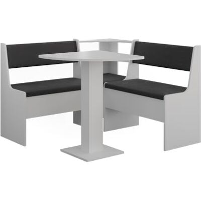 Vicco Hoekbankgroep "Roman", wit, 60 x 60 cm Ideaal voor ruimtebesparende hoekoplossingen in de eetkamer Vicco Hoekbankgroep "Roman", wit, 60 x 60 cm Ideaal voor ruimtebesparende hoekoplossingen in de eetkamer