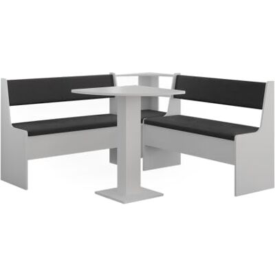 Vicco Hoekbankgroep "Roman", wit, 60 x 60 cm Ideaal voor ruimtebesparende hoekoplossingen in de eetkamer Vicco Hoekbankgroep "Roman", wit, 60 x 60 cm Ideaal voor ruimtebesparende hoekoplossingen in de eetkamer