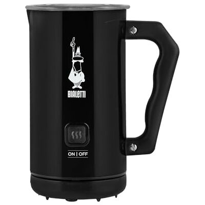 Bialetti Melk Frother Elettrico, melkopschuimer voor cappuccino, inhoud 150 ml cappuccino of 300 ml warme melk, zwart Bialetti Melk Frother Elettrico, melkopschuimer voor cappuccino, inhoud 150 ml cappuccino of 300 ml warme melk, zwart