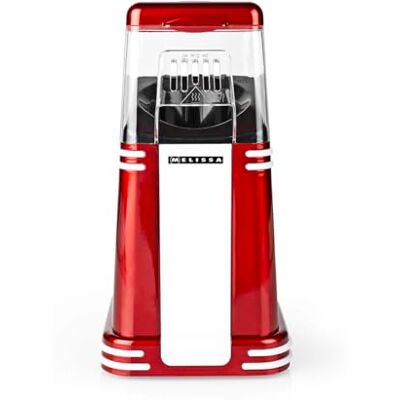 melissa Retro Popcorn Maker 16310187 Heteluchtpopcornmachine, 1200 W, 40-60 g per portie, klaar in 2-4 minuten, zonder olie en boter, gemakkelijk te reinigen, compact design, rood/wit melissa Retro Popcorn Maker 16310187 Heteluchtpopcornmachine, 1200 W, 40-60 g per portie, klaar in 2-4 minuten, zonder olie en boter, gemakkelijk te reinigen, compact design, rood/wit
