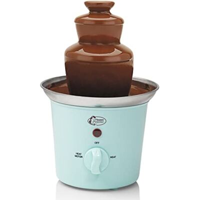 Bestron Chocoladefontein, 3 etages, kleine chocoladefontein met warmhoudfunctie, 60 watt, kleur: mint Bestron Chocoladefontein, 3 etages, kleine chocoladefontein met warmhoudfunctie, 60 watt, kleur: mint