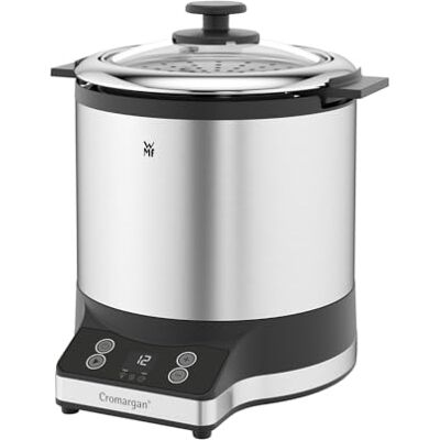 WMF KITCHENminis 0415260011 rijstkoker inhoud 1 l (250 g) koken rijst granen groenten (inclusief stoommand), elegant en compact design van roestvrij staal, timer en warmhoudfunctie WMF KITCHENminis 0415260011 rijstkoker inhoud 1 l (250 g) koken rijst granen groenten (inclusief stoommand), elegant en compact design van roestvrij staal, timer en warmhoudfunctie