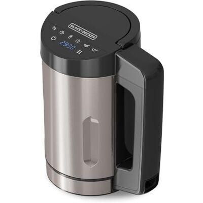 Black & Decker Soup Maker BXSM1000E 1040W karaf van roestvrij staal 1,6 l 7 automatische programma's warmhoudfunctie digitaal display BPA-vrij Black & Decker Soup Maker BXSM1000E 1040W karaf van roestvrij staal 1,6 l 7 automatische programma's warmhoudfunctie digitaal display BPA-vrij