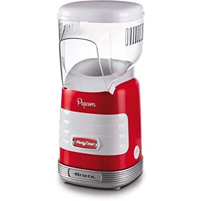 Ariete Pop Corn Party Time 2956 Popcornmachine met heteluchtfunctie, doseerapparaat, 60 g popcorn in 2 minuten, 1100 W, rood, klein Ariete Pop Corn Party Time 2956 Popcornmachine met heteluchtfunctie, doseerapparaat, 60 g popcorn in 2 minuten, 1100 W, rood, klein