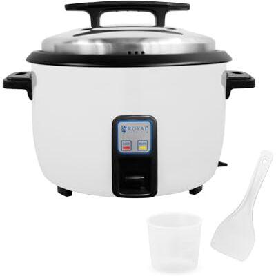 Royal Catering Professionele rijstkoker, 1950 W, 13 liter, roestvrijstalen behuizing, aluminium antiaanbaklaag, maatbeker en elektrische stoomlepel voor restaurant Royal Catering Professionele rijstkoker, 1950 W, 13 liter, roestvrijstalen behuizing, aluminium antiaanbaklaag, maatbeker en elektrische stoomlepel voor restaurant