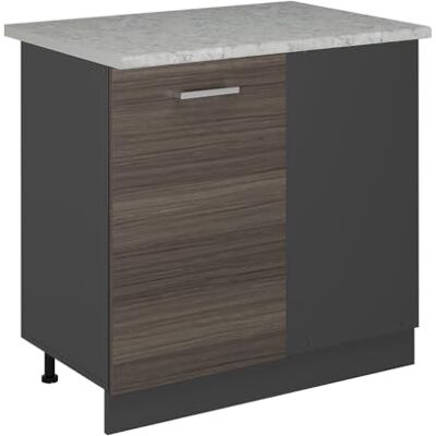 Vicco Hoekmeubel "R-Line", edelgrijs, 86 cm Verbindt beide zijden van de keuken · werkblad incl. · In hoogte verstelbare poten · 1 deur Vicco Hoekmeubel "R-Line", edelgrijs, 86 cm Verbindt beide zijden van de keuken · werkblad incl. · In hoogte verstelbare poten · 1 deur