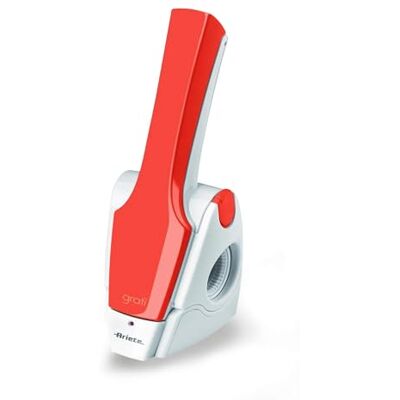Ariete Gratì 2.0 447 Elektrische kaasrasp, draadloos, met roestvrijstalen rol, 1 kg kaas met oplaadbare batterij, rasp voor verschillende ingrediënten, 1500 mAh, wit/oranje Ariete Gratì 2.0 447 Elektrische kaasrasp, draadloos, met roestvrijstalen rol, 1 kg kaas met oplaadbare batterij, rasp voor verschillende ingrediënten, 1500 mAh, wit/oranje