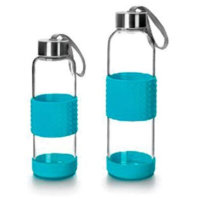 IBILI 745905A fles, glas, blauw, 22 x 7 x 7 cm IBILI 745905A fles, glas, blauw, 22 x 7 x 7 cm