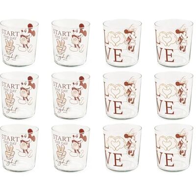 H&H Set van 12 Mickey Minnie The Blogger Cl35 glazen H&H Set van 12 Mickey Minnie The Blogger Cl35 glazen