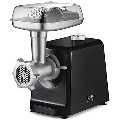Caso FW 2500 Black, vleesmolen met krachtige 2500 W motor, duurzaam titanium lemmet, retourfunctie, veel accessoires met hamburgerpers, stille DC-motor Caso FW 2500 Black, vleesmolen met krachtige 2500 W motor, duurzaam titanium lemmet, retourfunctie, veel accessoires met hamburgerpers, stille DC-motor