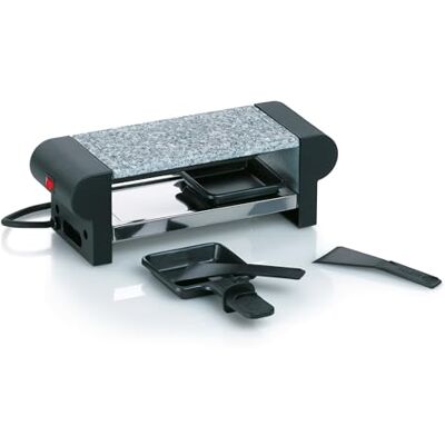 kela 66493 raclette-apparaat met granieten plank, 2 personen, kleur: zwart, 'Splügen' kela 66493 raclette-apparaat met granieten plank, 2 personen, kleur: zwart, 'Splügen'