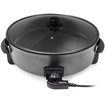 Tristar PZ-9145 Elektrishce Hapjespan Diameter 40 cm Inhoud 7,5 Liter 1500 Watt Inclusief vakverdeler Tristar PZ-9145 Elektrishce Hapjespan Diameter 40 cm Inhoud 7,5 Liter 1500 Watt Inclusief vakverdeler