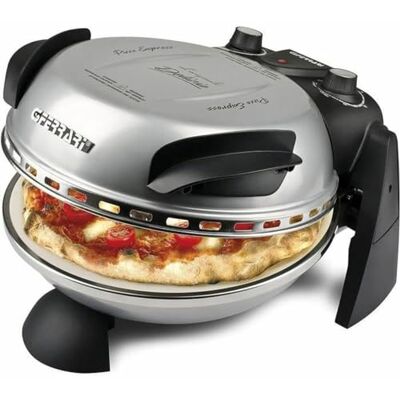 Acer G10006 Pizza Expression Plaisir, pizzaoven, 1200 W, 400 °C, vuurvaste steen (diameter 31 cm), timer van 5 inch, inclusief receptenboek, zilverkleurig Acer G10006 Pizza Expression Plaisir, pizzaoven, 1200 W, 400 °C, vuurvaste steen (diameter 31 cm), timer van 5 inch, inclusief receptenboek, zilverkleurig
