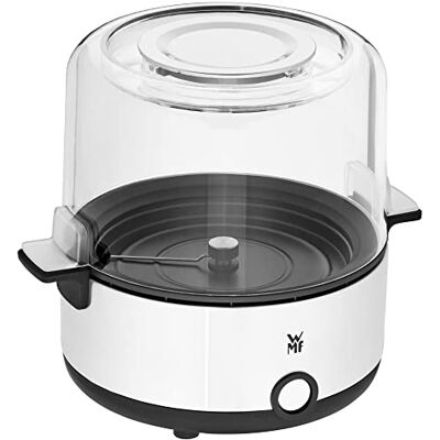 WMF Küchenminis Popcornmachine voor thuis, gecoate verwarmingsplaat, deksel als serveerschaal, opening voor het smelten van boter, popcorn met suiker en zout, ruimtebesparend, staal WMF Küchenminis Popcornmachine voor thuis, gecoate verwarmingsplaat, deksel als serveerschaal, opening voor het smelten van boter, popcorn met suiker en zout, ruimtebesparend, staal