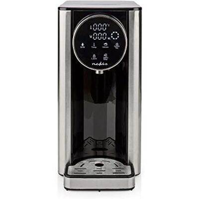 NEDIS Warmwaterdispenser, 2600 W, 2,7 liter, aluminium/zwart NEDIS Warmwaterdispenser, 2600 W, 2,7 liter, aluminium/zwart
