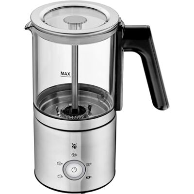 WMF Lono Glas Elektrische melkopschuimer, 150-250 ml, 650 W, slagmixer, touchscreen, voor warme en koude melkschuim, warme melk, melkwarmer, cacaomachine, warme chocolademelk, staal WMF Lono Glas Elektrische melkopschuimer, 150-250 ml, 650 W, slagmixer, touchscreen, voor warme en koude melkschuim, warme melk, melkwarmer, cacaomachine, warme chocolademelk, staal