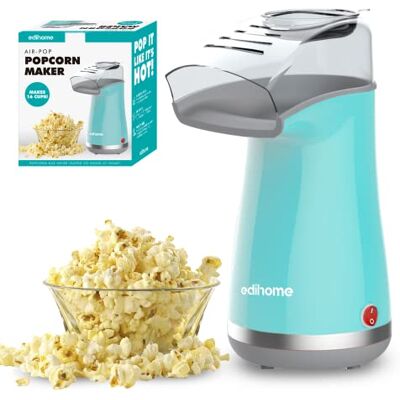 edihome , Popcorn-machine, popcorn, 1200 W, inclusief doseerlepel, popcorn in 2 minuten klaar (blauw) edihome , Popcorn-machine, popcorn, 1200 W, inclusief doseerlepel, popcorn in 2 minuten klaar (blauw)