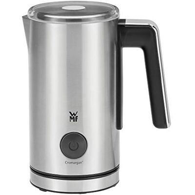 WMF Stelio Elektrische melkopschuimer (500 watt, 150-250 ml, antiaanbaklaag, draadloos, voor warme en koude melkopschuimen, warme chocolade) Cromargan mat/zilver WMF Stelio Elektrische melkopschuimer (500 watt, 150-250 ml, antiaanbaklaag, draadloos, voor warme en koude melkopschuimen, warme chocolade) Cromargan mat/zilver