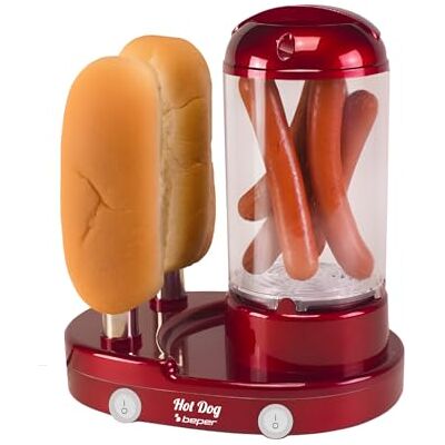 BEPER P101CUD502 3-in-1 hotdogs en eierkoker, stoomkoker voor worst en eieren, broodverwarmer met 2 roestvrijstalen weerstanden, 440 W, dubbele schakelaar BEPER P101CUD502 3-in-1 hotdogs en eierkoker, stoomkoker voor worst en eieren, broodverwarmer met 2 roestvrijstalen weerstanden, 440 W, dubbele schakelaar