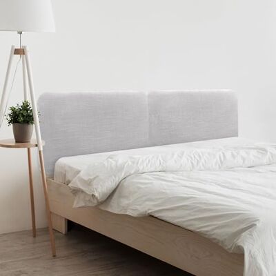 DHOME Gestoffeerd hoofdeinde, glad, afgerond, van natuurlijk linnen, voor akoestische muur, absorberend, hoofdeinde, slaapkamer (lichtgrijs, 200 cm, dubbel) DHOME Gestoffeerd hoofdeinde, glad, afgerond, van natuurlijk linnen, voor akoestische muur, absorberend, hoofdeinde, slaapkamer (lichtgrijs, 200 cm, dubbel)