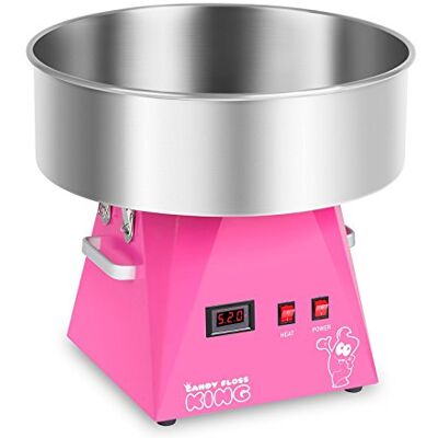 Royal Catering RCZK-1030-W-R Professionele suikerspinmachine (Ø 52 cm, 1200 W, 1 portie/30 s, roestvrij staal), roze Royal Catering RCZK-1030-W-R Professionele suikerspinmachine (Ø 52 cm, 1200 W, 1 portie/30 s, roestvrij staal), roze
