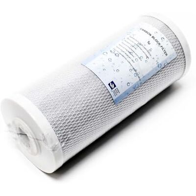 Naturewater CTO-10L actieve koolblok "Big Blue" 10 inch 254 mm fijnheid 10 µ Ø 113 mm (4 1/2 inch) filterinzetstuk reservefilter voor drinkwater, omgekeerde osmose Naturewater CTO-10L actieve koolblok "Big Blue" 10 inch 254 mm fijnheid 10 µ Ø 113 mm (4 1/2 inch) filterinzetstuk reservefilter voor drinkwater, omgekeerde osmose