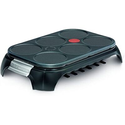 Tefal Elektrische crêpemaker Crep Party 6 prints Zwart Roestvrij Pannenkoekenapparaat voor 6 personen met Prometal antiaanbaklaag, inclusief Thermospot-technologie en accessoires Tefal Elektrische crêpemaker Crep Party 6 prints Zwart Roestvrij Pannenkoekenapparaat voor 6 personen met Prometal antiaanbaklaag, inclusief Thermospot-technologie en accessoires