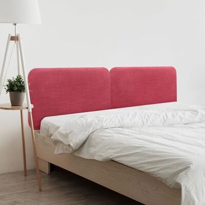 DHOME Gestoffeerd hoofdeinde, glad, afgerond, van natuurlijk linnen, voor akoestische muur, absorberend, hoofdeinde, slaapkamer (rood, 160 cm, dubbel) DHOME Gestoffeerd hoofdeinde, glad, afgerond, van natuurlijk linnen, voor akoestische muur, absorberend, hoofdeinde, slaapkamer (rood, 160 cm, dubbel)