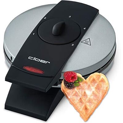 Cloer 1629 Wafelmachine voor Klassieke Aartjeswafels / 930 W, Wafelgrootte 15,5 cm, Traploos Instelbare Bruiningsgraad/Metalen behuizing, Metaal, Roestvrij Staal Mat Cloer 1629 Wafelmachine voor Klassieke Aartjeswafels / 930 W, Wafelgrootte 15,5 cm, Traploos Instelbare Bruiningsgraad/Metalen behuizing, Metaal, Roestvrij Staal Mat