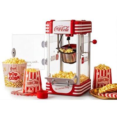 Salco Coca-Cola Popcornmaker SNP-27CC rood retro bioscoop Salco Coca-Cola Popcornmaker SNP-27CC rood retro bioscoop