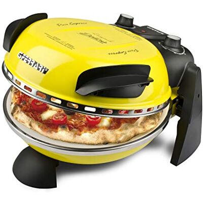Acer G10006 Pizza Exprimer Plaisir, Four Pizza, 1200 W, 400°C, Pierre Réfractaire (diamètre 31 cm), Minuteur 5', Livre de Recettes inclus, Jaune Acer G10006 Pizza Exprimer Plaisir, Four Pizza, 1200 W, 400°C, Pierre Réfractaire (diamètre 31 cm), Minuteur 5', Livre de Recettes inclus, Jaune