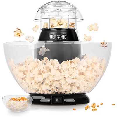 Duronic POP50 BK Popcornmachine 1200 W Hetelucht Popcorn Maker Maak Zelf Gezonde Olie-vrije Popcorn Gezonde Snack met Weinig Calorieën Wordt geleverd met Maatbeker en Serveerkom Duronic POP50 BK Popcornmachine 1200 W Hetelucht Popcorn Maker Maak Zelf Gezonde Olie-vrije Popcorn Gezonde Snack met Weinig Calorieën Wordt geleverd met Maatbeker en Serveerkom