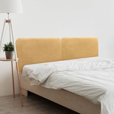 DHOME Gestoffeerd hoofdeinde, glad, afgerond, van natuurlijk linnen, voor akoestische muur, absorberend, hoofdeinde, slaapkamer (mosterd, 210 cm, dubbel) DHOME Gestoffeerd hoofdeinde, glad, afgerond, van natuurlijk linnen, voor akoestische muur, absorberend, hoofdeinde, slaapkamer (mosterd, 210 cm, dubbel)