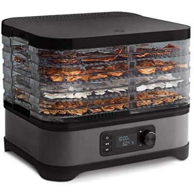 Springlane Kitchen Voedseldroger, droogapparaat, dehydrator fruit, vlees & kruiden incl. 5x droogniveau, 2x droogfolie, 2x droogrooster tang & mueslireepvorm Springlane Kitchen Voedseldroger, droogapparaat, dehydrator fruit, vlees & kruiden incl. 5x droogniveau, 2x droogfolie, 2x droogrooster tang & mueslireepvorm