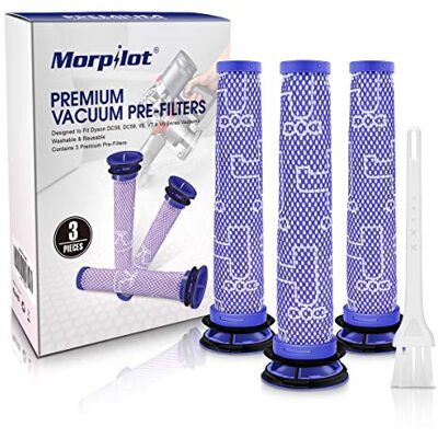 Morpilot Set van 3 wasbare vervangingsfilters voor V6 V7 V8 DC58 DC59 DC61 DC62 DC74 stofzuiger vervangt onderdeel 965661-01, 2241019 Morpilot Set van 3 wasbare vervangingsfilters voor V6 V7 V8 DC58 DC59 DC61 DC62 DC74 stofzuiger vervangt onderdeel 965661-01, 2241019