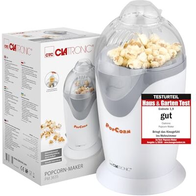 Clatronic Popcornmachine, snelle bereiding popcorn in 2 minuten. Productie met hete lucht zonder vet inbegrepen kom boter maïs etc popcornmachine popcornmaker PM 3635 Clatronic Popcornmachine, snelle bereiding popcorn in 2 minuten. Productie met hete lucht zonder vet inbegrepen kom boter maïs etc popcornmachine popcornmaker PM 3635