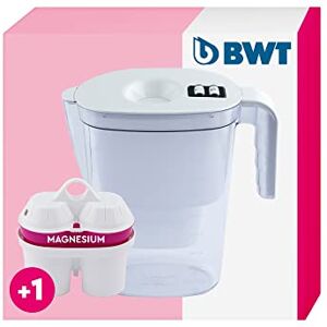 BWT Vida White Waterfilter, 2,6 l, filter met 1 magnesiumfilterpatroon, drinkwaterfilter, kalk-, chloor-, lood- en koperfilter BWT Vida White Waterfilter, 2,6 l, filter met 1 magnesiumfilterpatroon, drinkwaterfilter, kalk-, chloor-, lood- en koperfilter